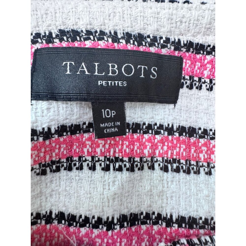 Talbots Pink, Black and White Striped Jacket - Picture 6 of 7